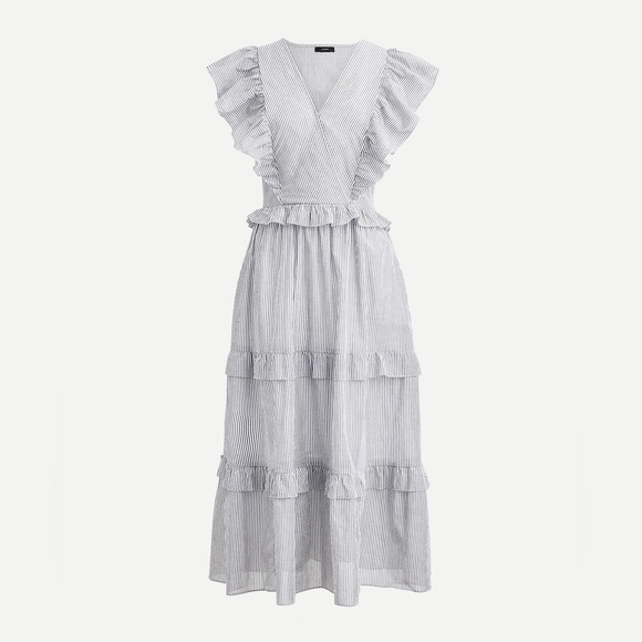 J. Crew Dresses & Skirts - J. Crew Ruffle-sleeve cotton voile dress